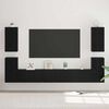 vidaXL Ensemble meuble TV Montage mural Ch&ecirc;ne noir Bois d'ing&eacute;nierie