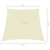 vidaXL Voile de parasol Tissu Oxford trap&egrave;ze 2/4x3 m Cr&egrave;me