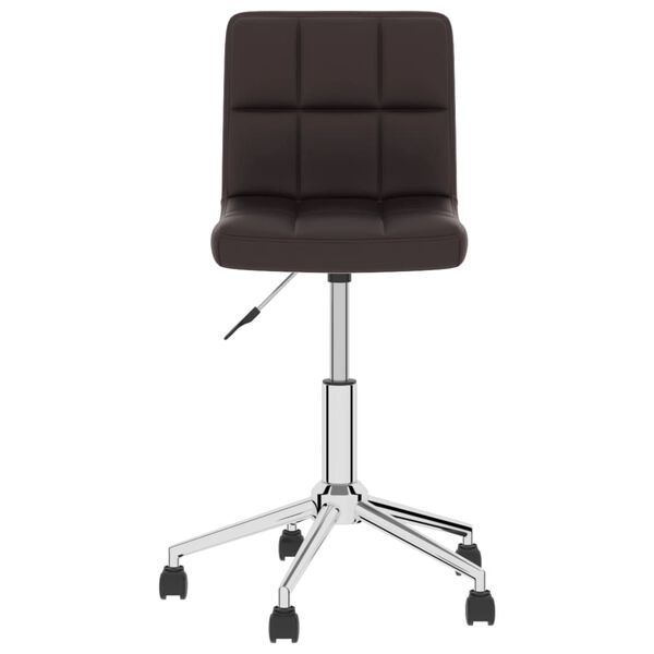 vidaXL Chaises pivotantes à manger lot de 6 marron similicuir