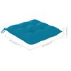 vidaXL Chaises de jardin lot de 2 avec coussins bleu clair Teck massif