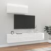 vidaXL Ensemble de meubles TV 3 pcs Blanc brillant Bois d'ing&eacute;nierie