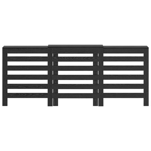 vidaXL Cache-Radiateur Ch&ecirc;ne noir 205 x 21,5 x 83,5 cm