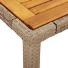 vidaXL Ensemble &agrave; manger de jardin et coussins 7pcs beige rotin acacia