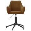 vidaXL Chaises pivotantes &agrave; manger lot de 2 marron velours