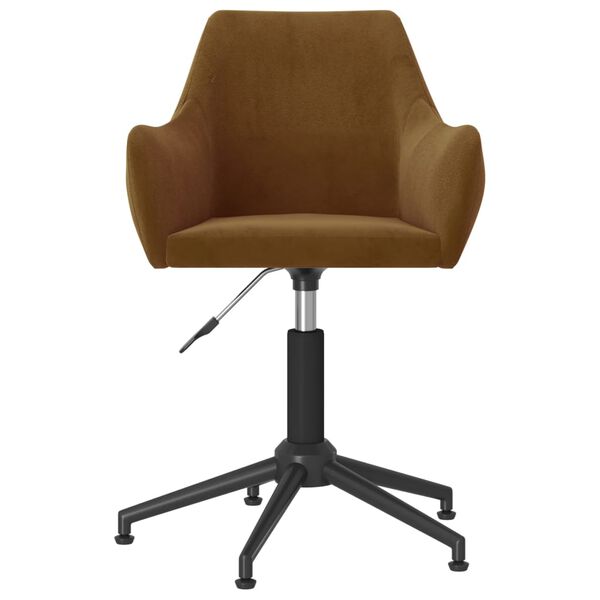 vidaXL Chaises pivotantes &agrave; manger lot de 2 marron velours