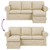 vidaXL Canap&eacute; Cr&egrave;me Dimensions globales: 195 x 138 x 80 cm (l x P x H)