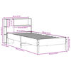 vidaXL Lit biblioth&egrave;que sans matelas blanc 90x190cm bois de pin massif