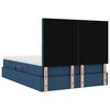 vidaXL Lit avec rangement et LED avec LED Bleu 140 x 190 cm Polyester