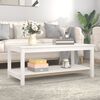 vidaXL Table basse Blanc 110x55x45 cm Bois massif de pin