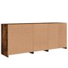 vidaXL Buffet avec lumi&egrave;res LED ch&ecirc;ne fum&eacute; 181,5x37x67 cm