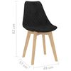 vidaXL Chaises &agrave; manger lot de 4 noir velours