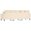 vidaXL Canap&eacute; &agrave; 3 places Cr&egrave;me 210 cm Velours