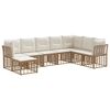 vidaXL Ensemble de canap&eacute;s d'ext&eacute;rieur Naturel Polyester