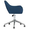 vidaXL Chaises pivotantes &agrave; manger lot de 2 bleu tissu
