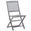 vidaXL Chaises pliables d'ext&eacute;rieur lot de 8 Bois d'acacia solide