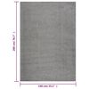 vidaXL Tapis shaggy &agrave; poils longs Gris 140x200 cm