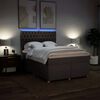 vidaXL Sommier &agrave; lattes de lit avec matelas Marron fonc&eacute; 140x190 cm