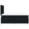 vidaXL Sommier &agrave; lattes de lit avec matelas noir 120x190 cm tissu