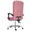 vidaXL Fauteuil de massage inclinable de bureau Rose Velours