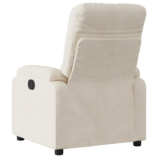 vidaXL Fauteuil inclinable beige tissu microfibre