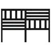 vidaXL T&ecirc;te de lit Noir 156x4x100 cm Bois massif de pin