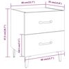 vidaXL Table de chevet Sonoma gris 40x35x47,5 cm