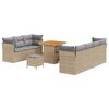 vidaXL Ensemble de canap&eacute; de jardin 10 pcs beige et gris clair