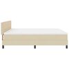 vidaXL Lit &agrave; ressorts avec matelas Cr&egrave;me 180 x 200 cm tissu