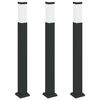 vidaXL Borne lumineuse lot de 3 80 cm noire IP44