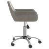vidaXL Chaises pivotantes &agrave; manger lot de 6 Gris clair Velours