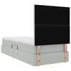 vidaXL Lit avec rangement et matelas Gris clair 90 x 200 cm Velours