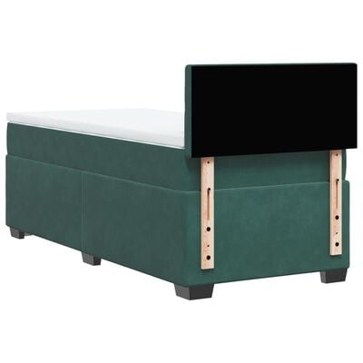 vidaXL Sommier à lattes de lit avec matelas Vert foncé 100x200 cm