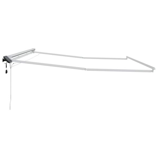 vidaXL Cadre de store manuel avec LEDs Blanc 4 x 2 m Aluminium