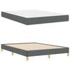 vidaXL Lit &agrave; ressorts avec matelas Gris fonc&eacute; 140 x 190 cm tissu