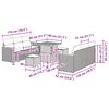 vidaXL Ensemble de canap&eacute; de jardin 9 pcs Beige polyrotin