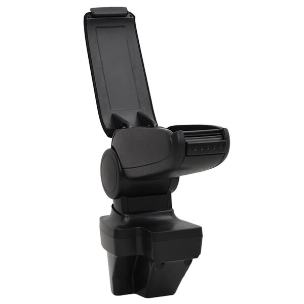 vidaXL Accoudoir de voiture noir 15x35x(33-49,5) cm ABS