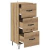vidaXL Buffet ch&ecirc;ne artisanal 34 x 34,5 x 90 cm Bois d'ing&eacute;nierie