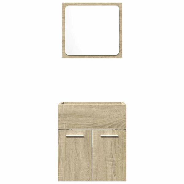 vidaXL Ensemble de meubles de salle de bain 2 pcs ch&ecirc;ne sonoma