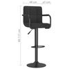 vidaXL Tabourets de bar lot de 2 noir tissu
