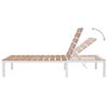vidaXL Chaise longue Aluminium et WPC Marron