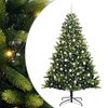 vidaXL Arbre de No&euml;l artificiel en silicone flexible 300 LEDs Vert