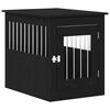 vidaXL Meuble pour cage &agrave; chien en ch&ecirc;ne noir 55 x 75 x 65 cm en bois d'ing&eacute;nierie