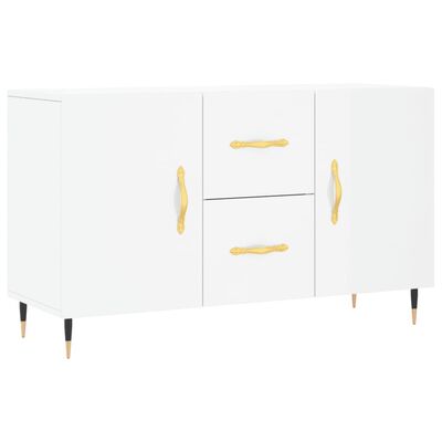 vidaXL Buffet blanc brillant 100x36x60 cm bois d'ingénierie