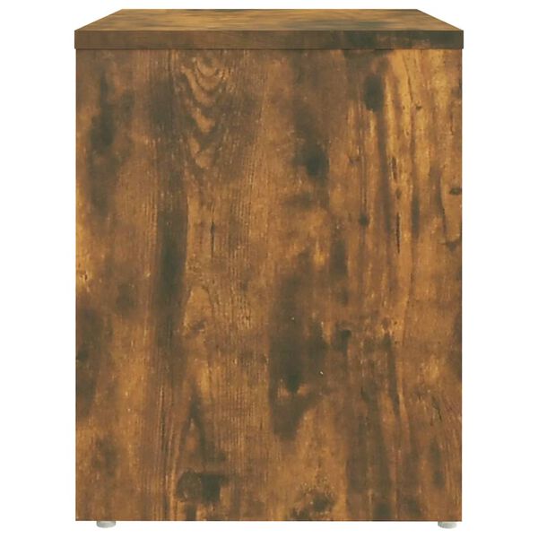 vidaXL Table de chevet Ch&ecirc;ne fum&eacute; 40x30x40 cm Bois d'ing&eacute;nierie