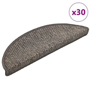 vidaXL Tapis d'escalier autocollants 30 pcs 56x17x3 cm marron beige