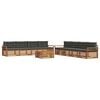 vidaXL Ensemble de canap&eacute;s d'ext&eacute;rieur 9 pc Naturel et Anthracite