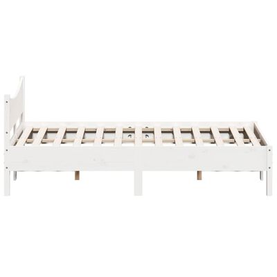 vidaXL Cadre de lit sans matelas blanc 120x190 cm bois de pin massif