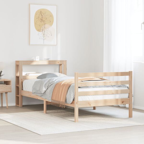 vidaXL Cadre de lit avec t&ecirc;te de lit sans matelas 100x200 cm