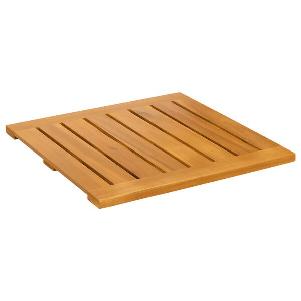 vidaXL Tapis de bain Uni Marron 50 x 50 cm bois