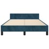 vidaXL Cadre de lit sans matelas bleu fonc&eacute; 120x190 cm velours